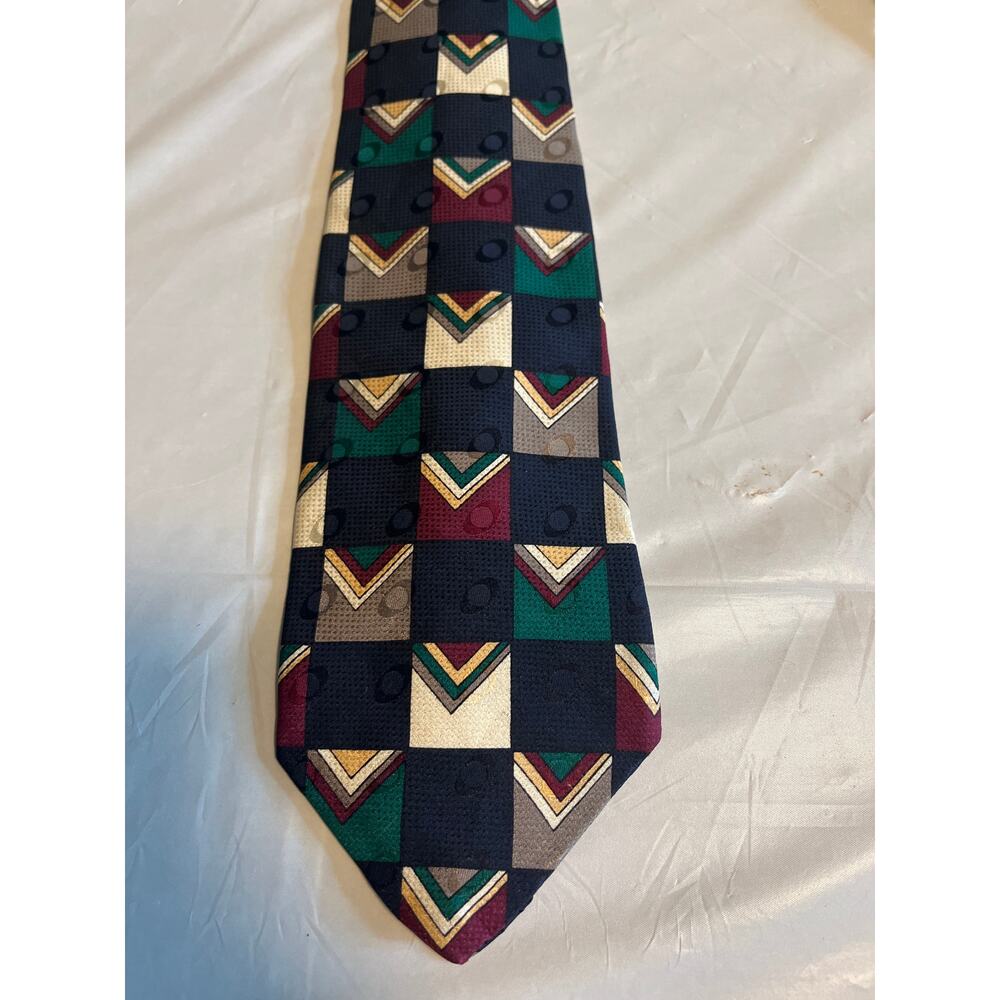 Vintage Robert Talbott | Talbott Studio Carmel Valley Geometric Print Silk Tie - Picture 3 of 6